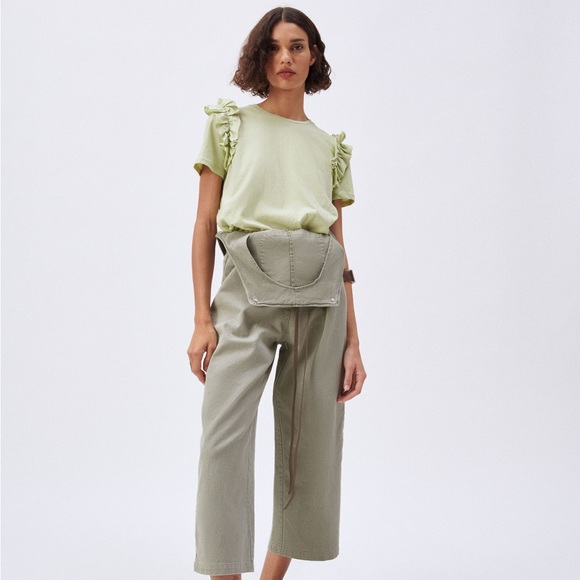 Zara RUFFLED T-SHIRT - Picture 4 of 5